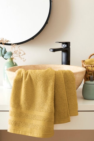 Serviette de toilette - Jaune - 50 x 100 cm