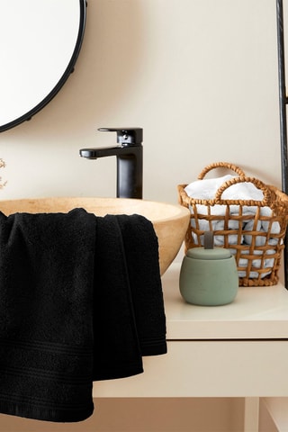 Serviette de toilette - Noir - 50 x 100 cm