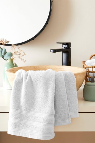 Serviette de toilette - Blanc - 50 x 100 cm
