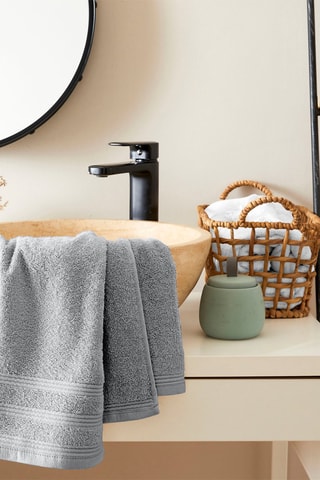 Serviette de toilette - Gris clair - 50 x 100 cm