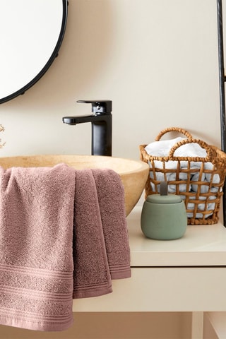 Serviette de toilette - Vieux rose - 50 x 100 cm