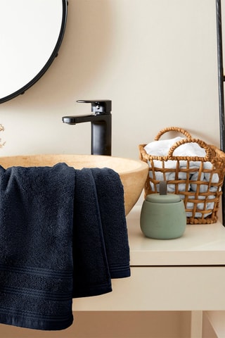 Serviette de toilette - Bleu marine - 50 x 100 cm