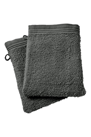 2 gants de toilette Spa - Gris