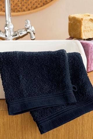2 gants de toilette Spa - Bleu marine