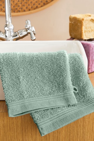 2 gants de toilette Spa - Vert
