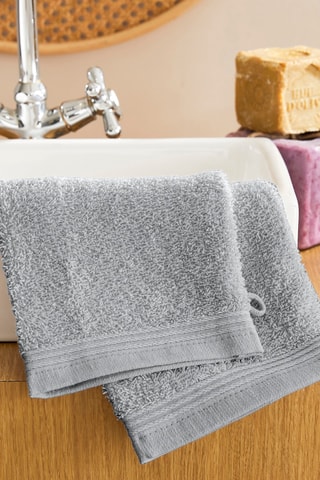 2 gants de toilette Spa - Gris