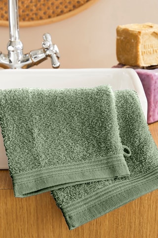 2 gants de toilette Spa - Vert