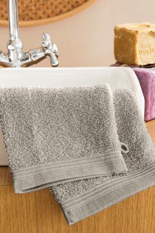 2 gants de toilette Spa - Gris