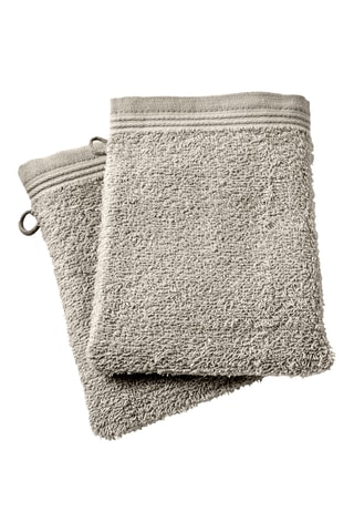 2 gants de toilette Spa - Gris