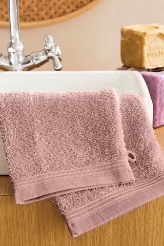 2 gants de toilette Spa - Rose
