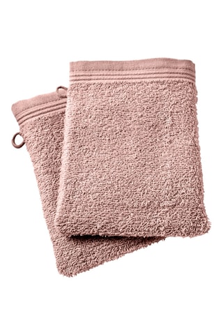 2 gants de toilette Spa - Rose