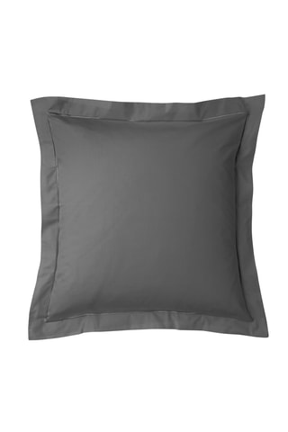 Taie d'oreiller en percale de coton 80 fils/cm² Julian - Ardoise