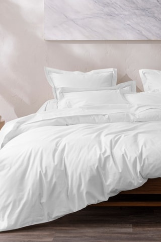 Taie d'oreiller en percale de coton 80 fils/cm² Julian - Neige