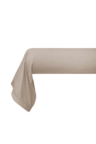 Taie de traversin en percale de coton 80 fils/cm² Julian - Taupe