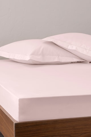 Drap-housse en coton percale 80 fils/cm² Julian - Rose