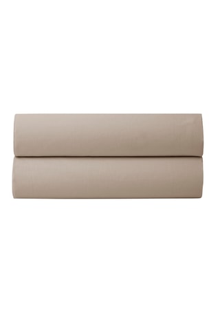 Drap-housse en coton percale 80 fils/cm² Julian - Taupe