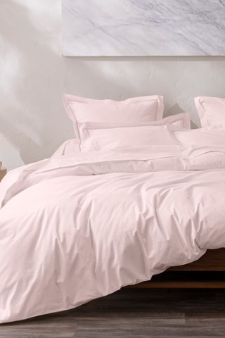 Housse de couette en percale de coton 80 fils/cm² Julian - Rose