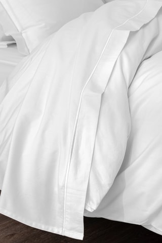 Drap plat en coton percale 80 fils/cm² Julian - Neige