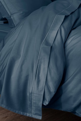 Drap plat en coton 80 fils/cm² Julian - Bleu