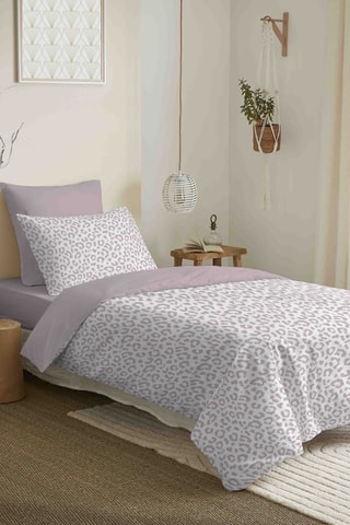 Parure de couette réversible en coton 57 fils/cm² Diana - Rose