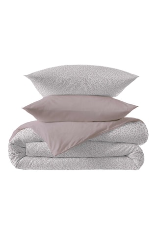 Parure de couette réversible en coton 57 fils/cm² Diana - Rose