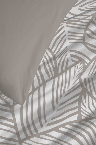 Parure de couette réversible en coton 57 fils/cm² Fira - Naturel