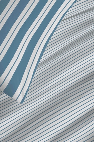 Parure de couette réversible en coton 57 fils/cm² Florence - Bleu