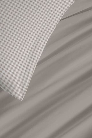 Parure de couette réversible en coton 57 fils/cm² Gabrielle - Naturel