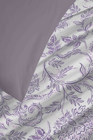 Parure de couette réversible en coton 57 fils/cm² Salma - Lavande