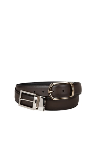 Leren Riem - Zwart en Bruin