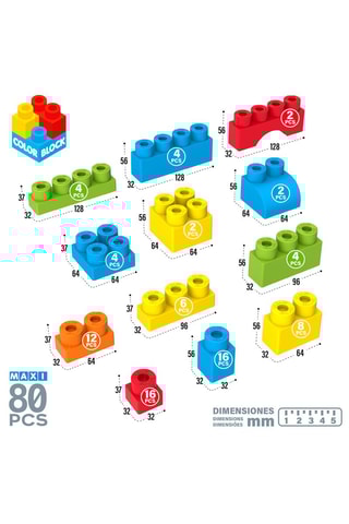 ColorBlock - 80 pièces Dès 12 mois