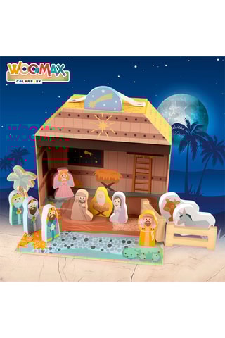 Crèche en bois - 15 pièces Dès 3 ans
