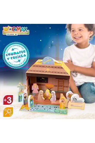 Crèche en bois - 15 pièces Dès 3 ans