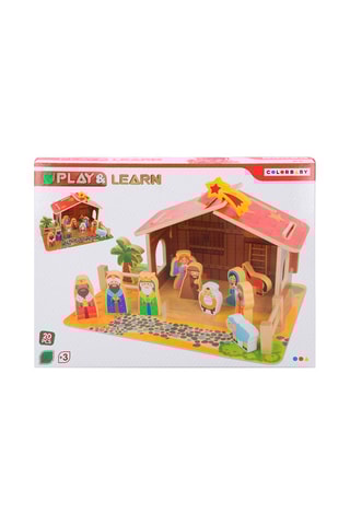 Crèche en bois - 20 pièces   Dès 3 ans
