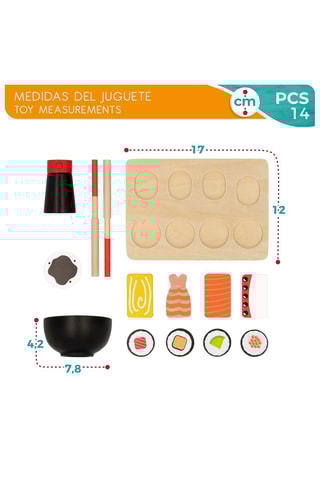 Plateau de sushi en bois - Dès 24 mois
