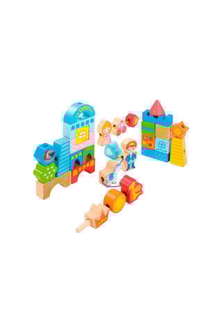 Jeu de construction en bois 32 pièces - Dès 18 mois