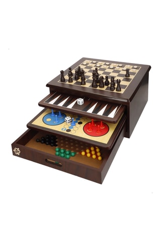 Jeux en bois 10-en-1 - 180 pièces - Dès 5 ans