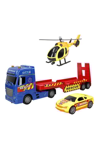 Camion porteur de véhicules de secours - 3 pièces - Dès 3 ans