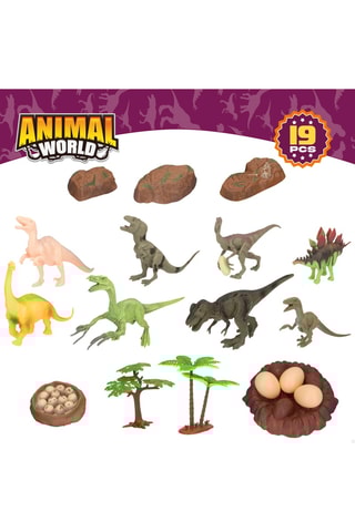 Figurines de dinosaures - 19 pièces - Dès 3 ans
