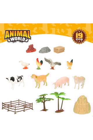 Figurines animaux de la ferme - 19 pièces - Dès 3 ans