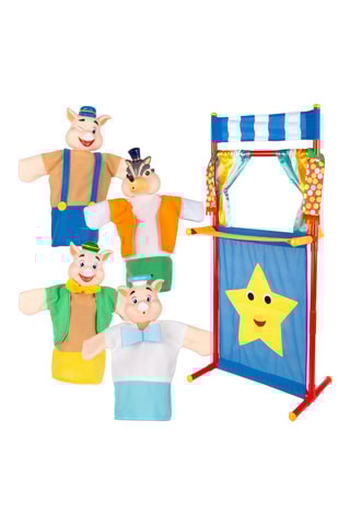 Kit de marionnettes Les trois petits cochons - 4 pièces - Dès 3 ans
