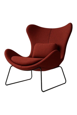 Fauteuil Lazy - Noir et rouge - En tissu