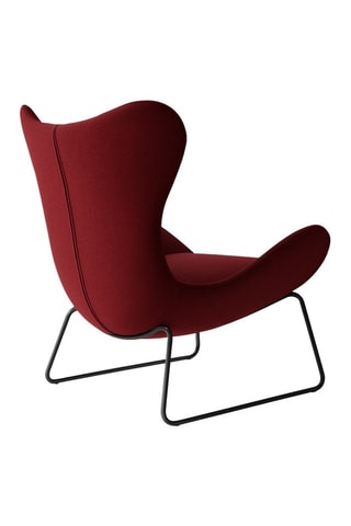 Fauteuil Lazy - Noir et rouge - En tissu