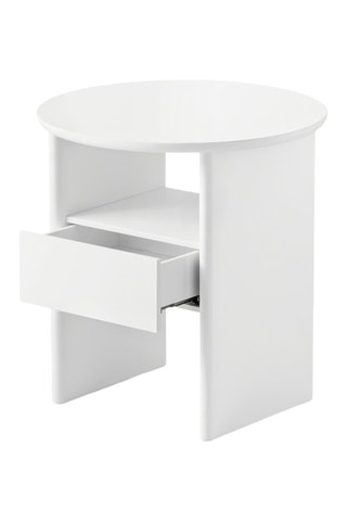 Table basse en bois massif 1 tiroir Tau - 50 x 50 x 52,5 cm
