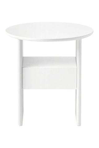 Table basse en bois massif 1 tiroir Tau - 50 x 50 x 52,5 cm