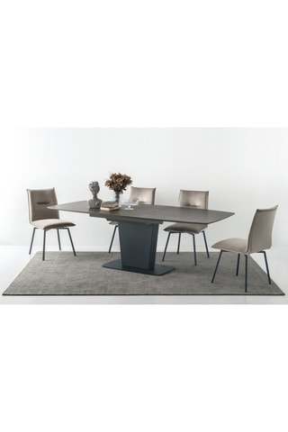 Table extensible en verre Athos - 150/200 x 75/66 x 100 cm
