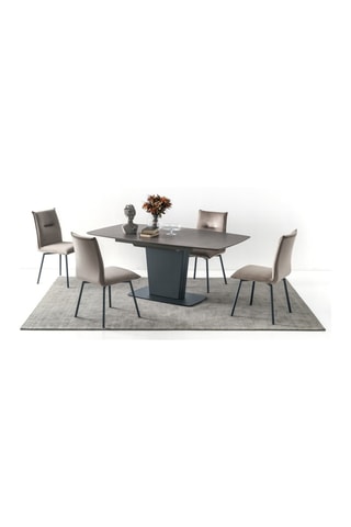 Table extensible en verre Athos - 150/200 x 75/66 x 100 cm