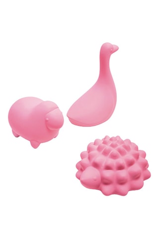Statue canard en céramique Oca - 15 x 15 x 20 cm - Rose