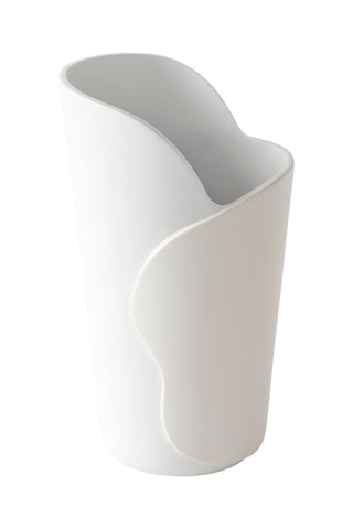 Vase en céramique Roche - 11 x 11 x 23 - Blanc