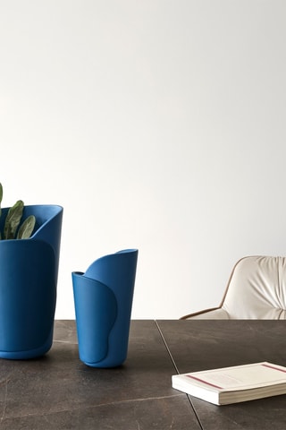 Vase en céramique Roche - 31 cm - Bleu cobalt